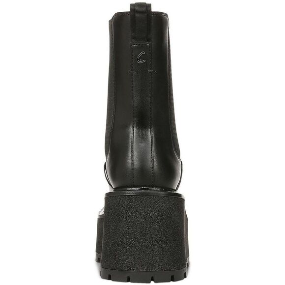 Circus by Sam Edelman Womens Susan Black Faux Leather Chelsea Boots Shoes New - Picture 2 of 3